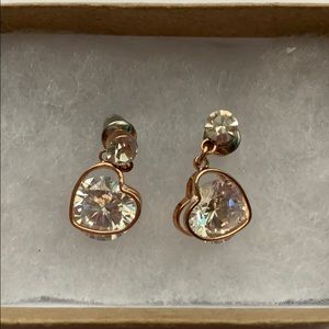 Rose Gold Heart Earrings